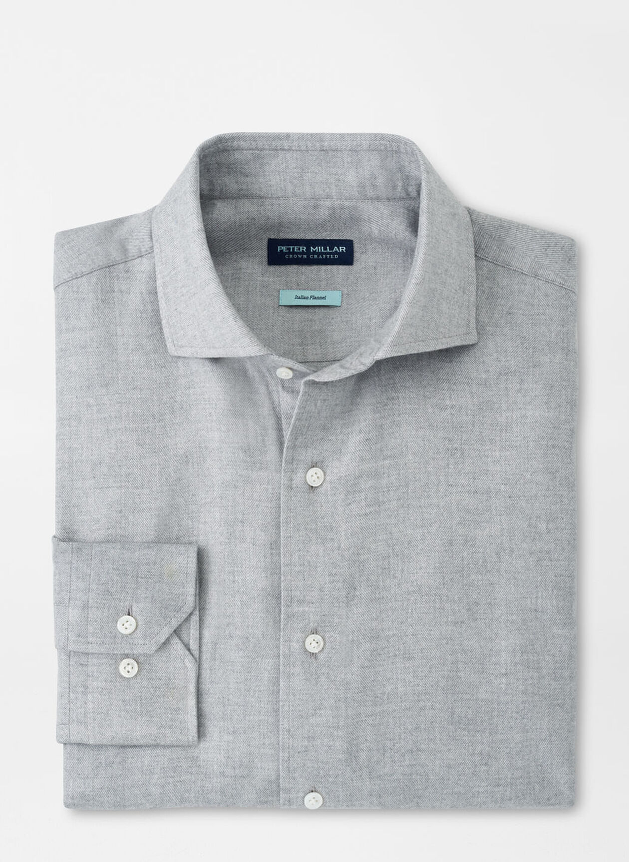 BRIXEN ITALIAN FLANNEL SHIRT - GALE GREY