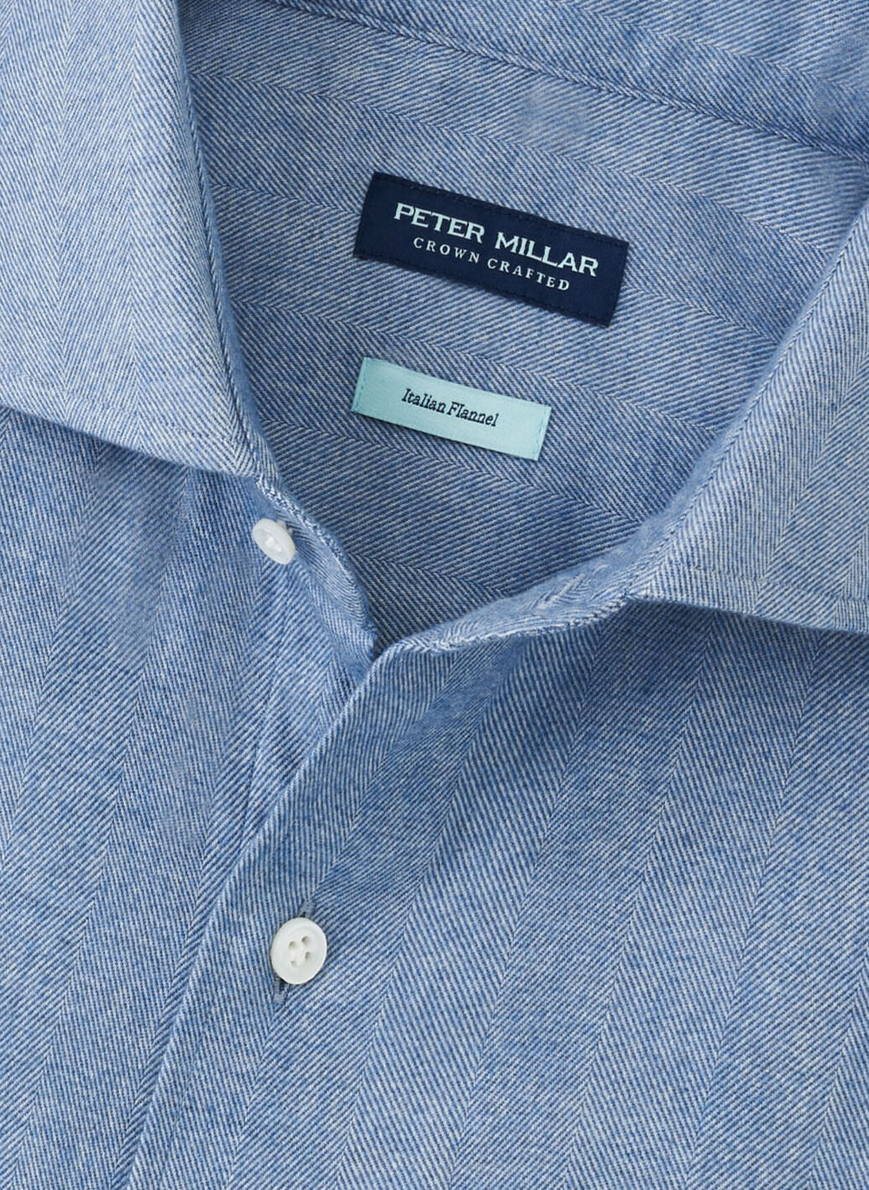 BRIXEN ITALIAN FLANNEL SHIRT - RAIN CLOUD