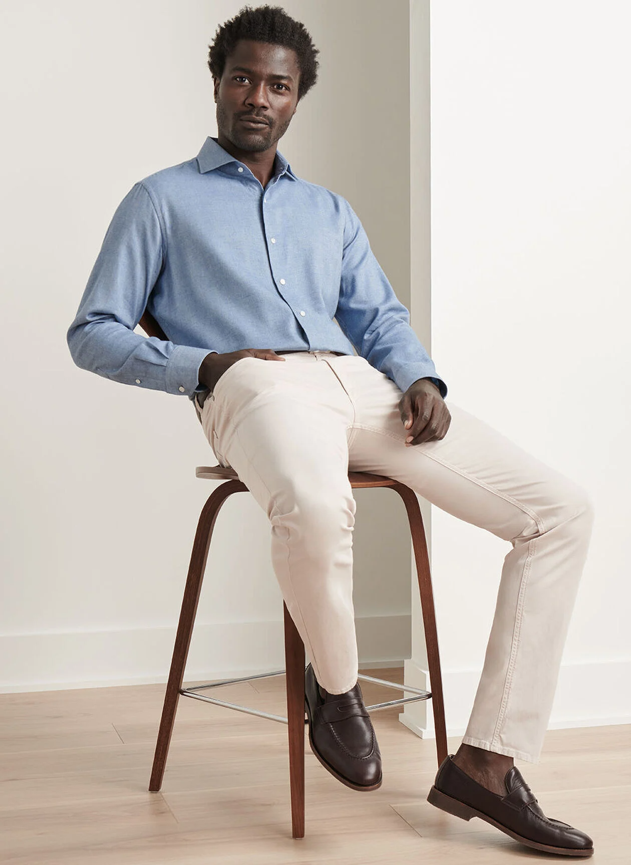 BRIXEN ITALIAN FLANNEL SHIRT - RAIN CLOUD