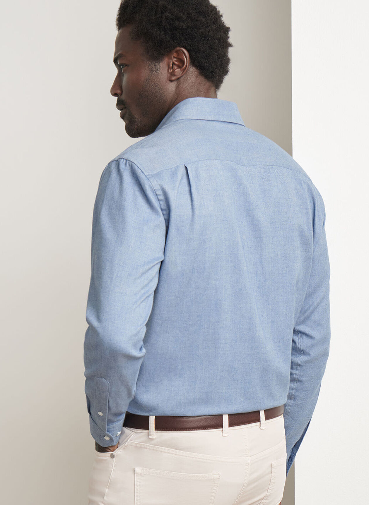 BRIXEN ITALIAN FLANNEL SHIRT - RAIN CLOUD