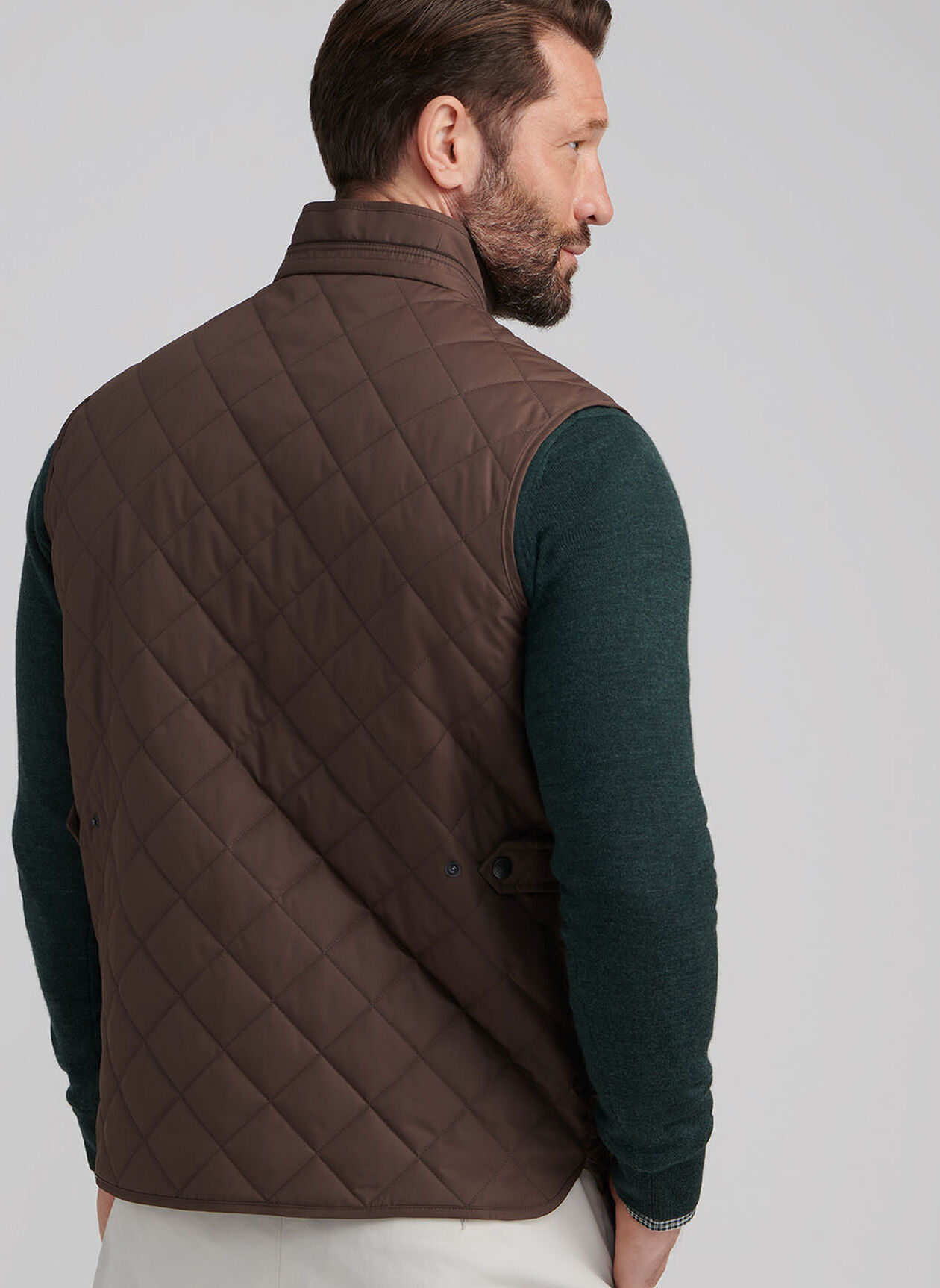 ESSEX QUILTED VEST - FRENCH PRESS