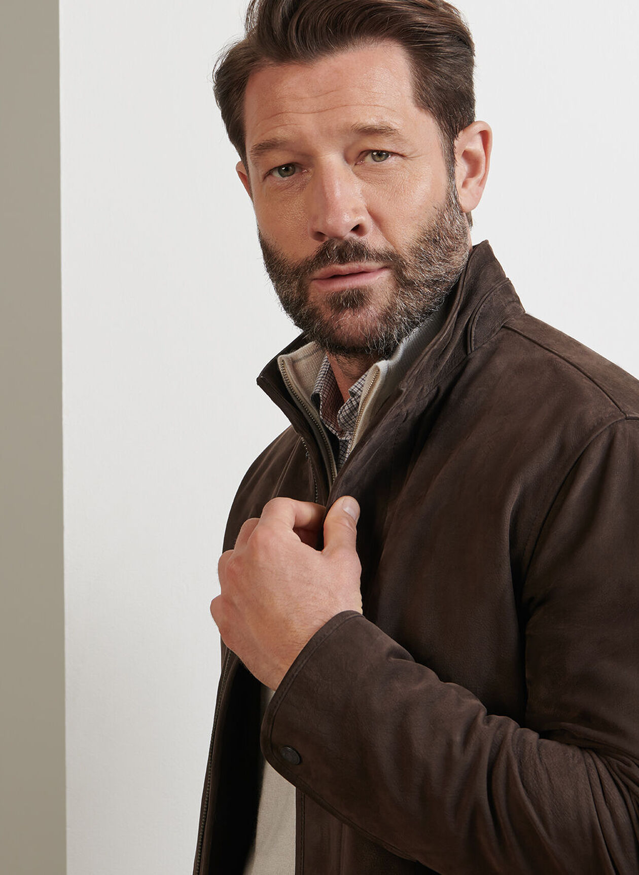 NORWALK NUBUCK COAT - ESPRESSO