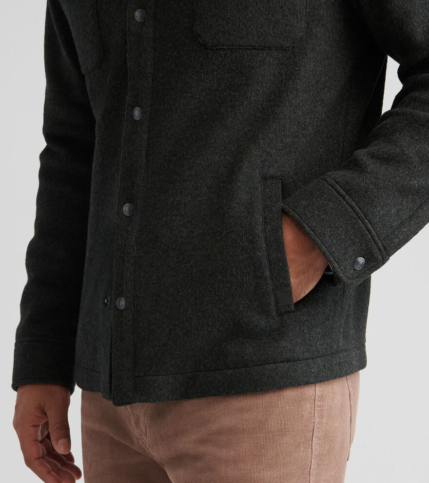 CROWN FLEX MERINO SHIRT JACKET - DARK OLIVE