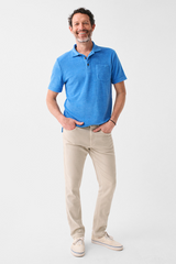 CABANA TOWEL TERRY POLO - OCEAN BLUE