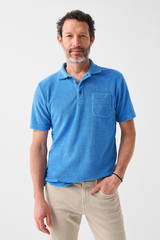 CABANA TOWEL TERRY POLO - OCEAN BLUE