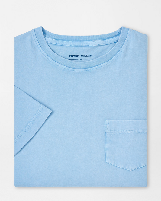 LAVA WASH POCKET TEE - COTTAGE BLUE