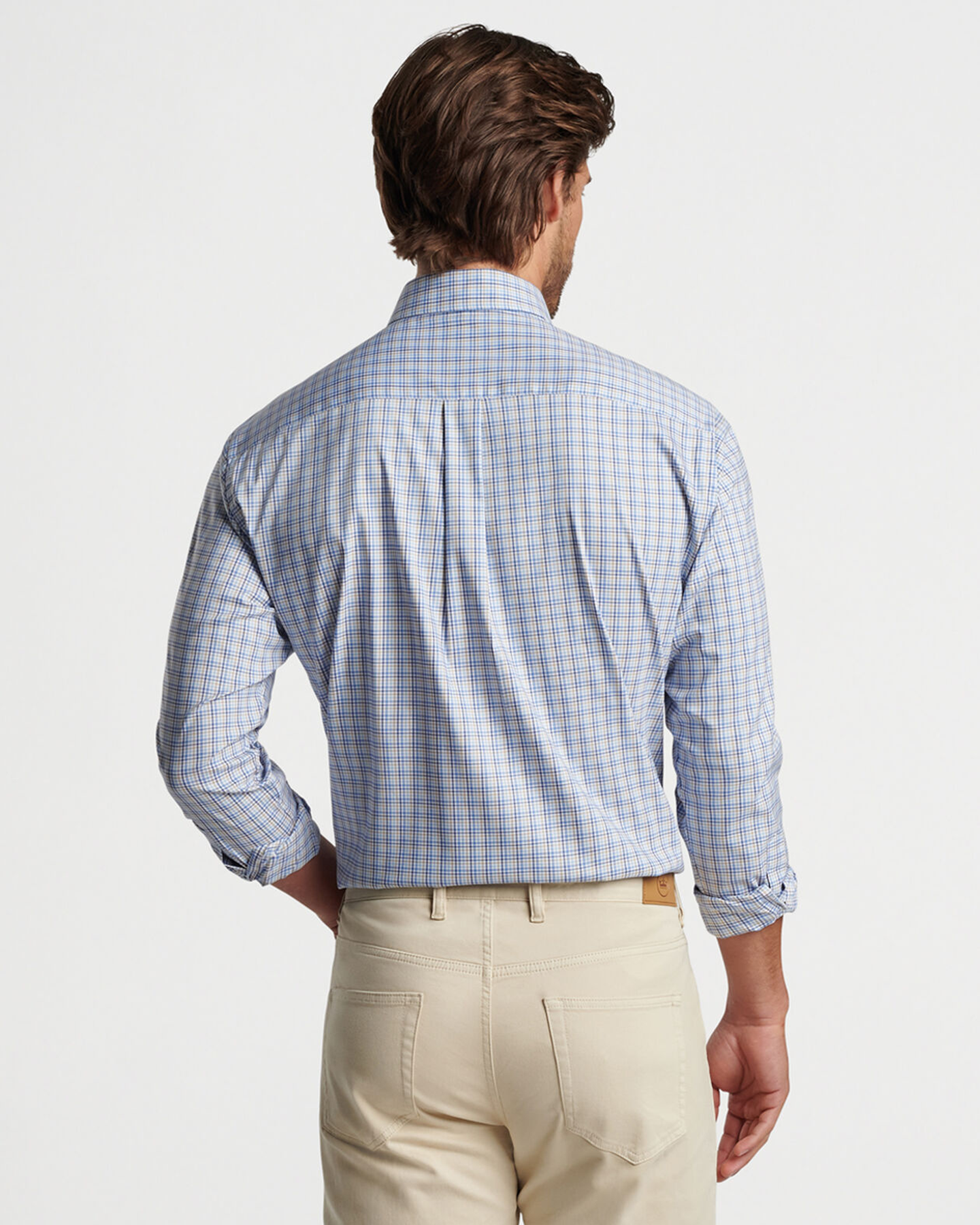 CUTLER CROWN LITE COTTON STRETCH SHIRT - NAVY
