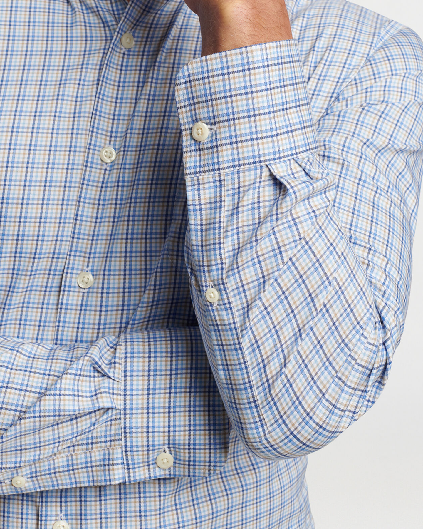 CUTLER CROWN LITE COTTON STRETCH SHIRT - NAVY