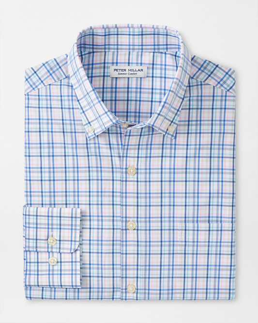 ROXBURY PERFORMANCE POPLIN SHIRT - MARITIME