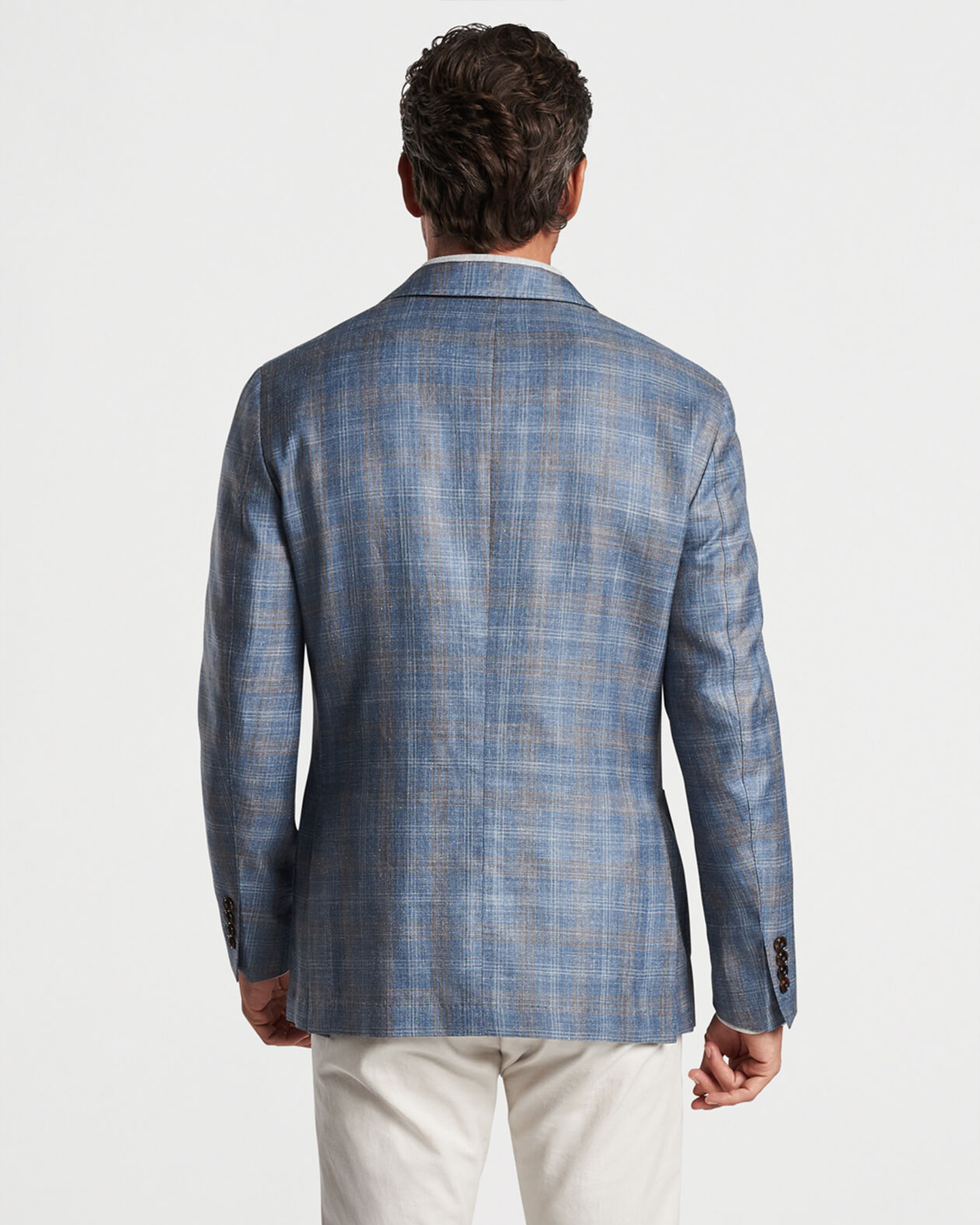 ANDOVER PLAID SOFT JACKET - BLUE PEARL