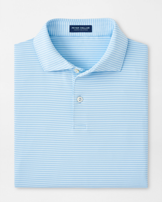 AMBROSE PERFORMANCE JERSEY POLO - BLUE FROST