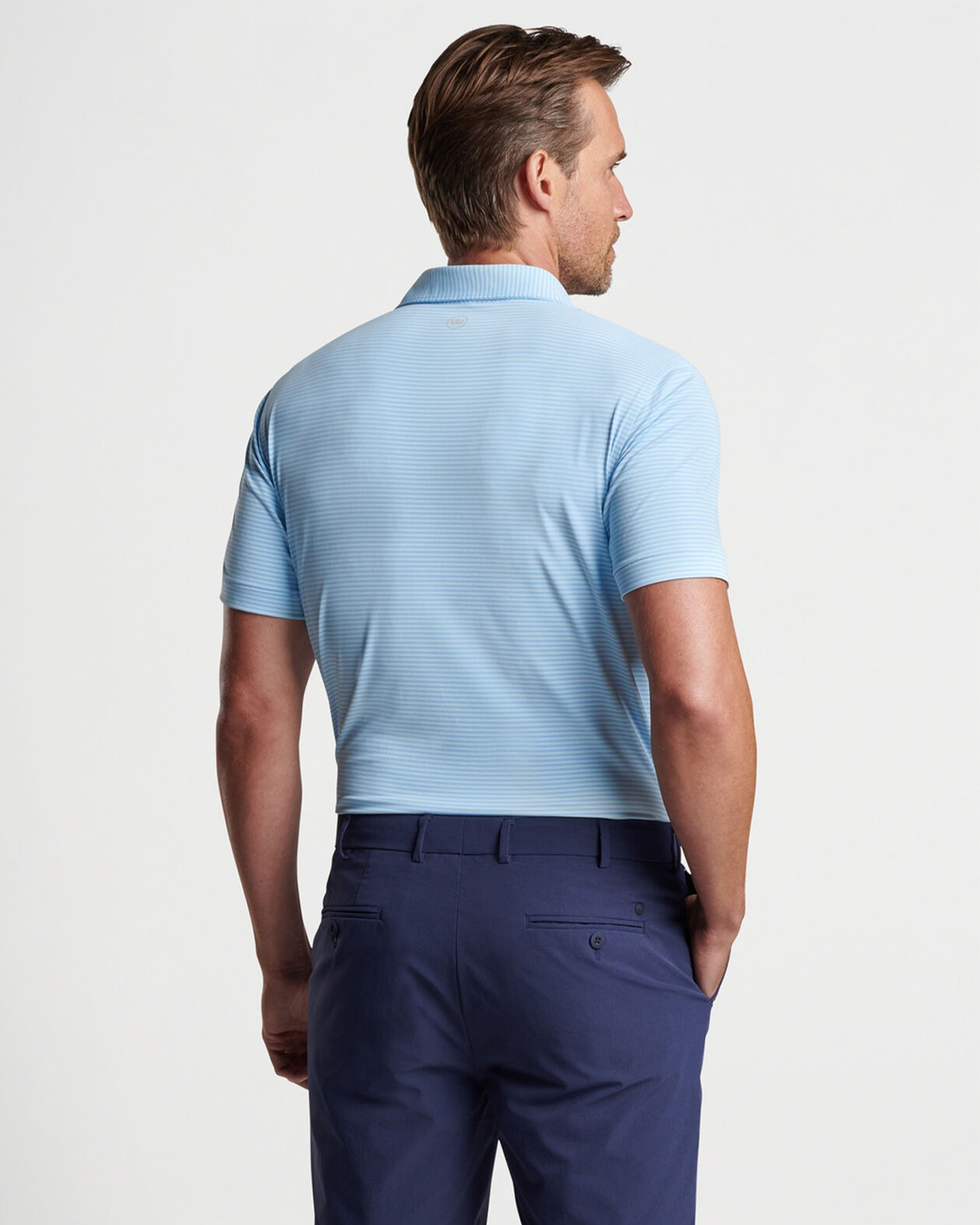 AMBROSE PERFORMANCE JERSEY POLO - BLUE FROST