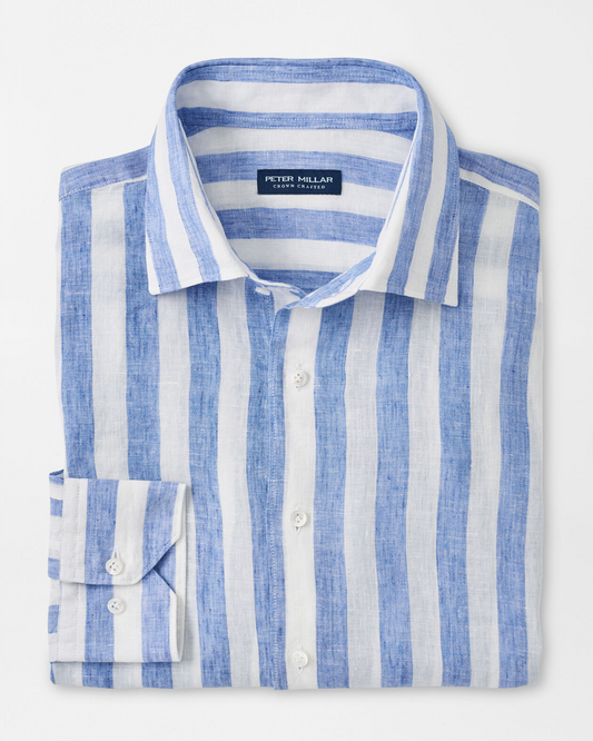 NILS LINEN SHIRT - CASCADE BLUE