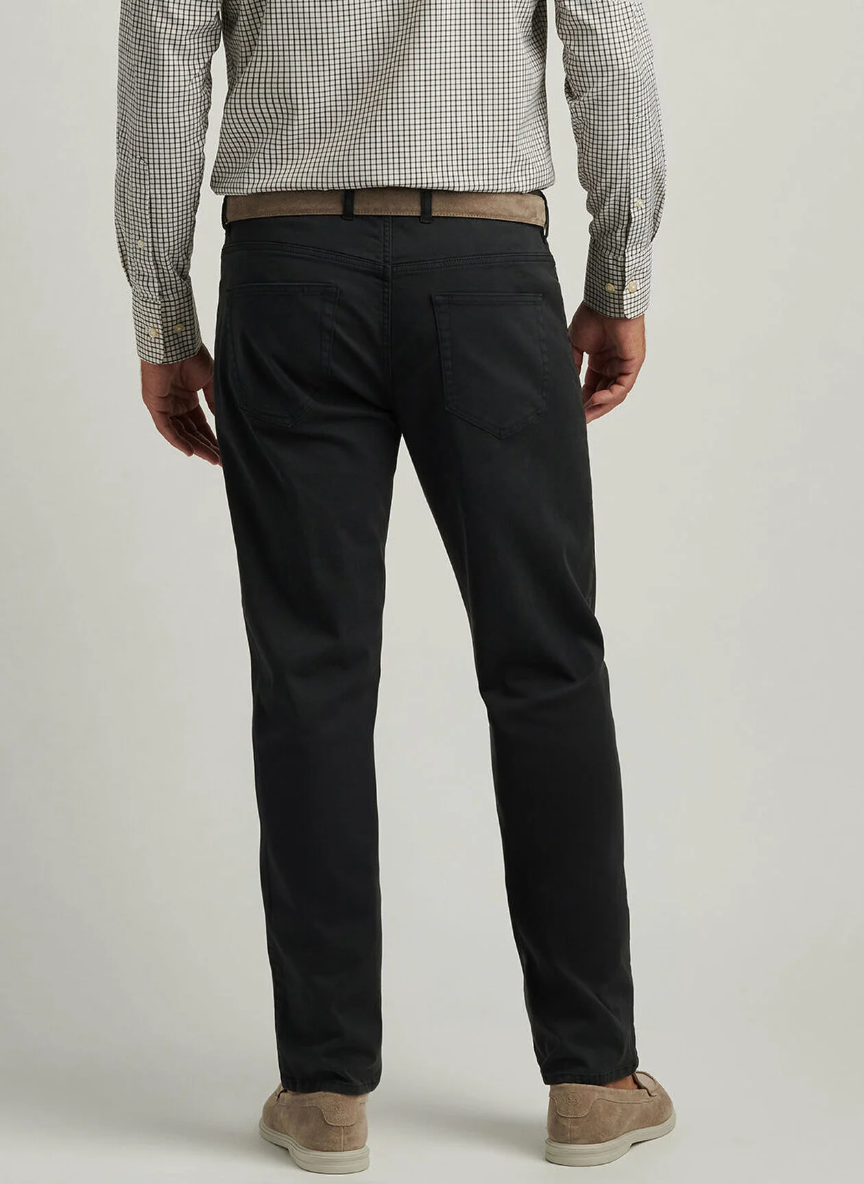 SIGNATURE SATEEN FIVE POCKET PANT - BLACK