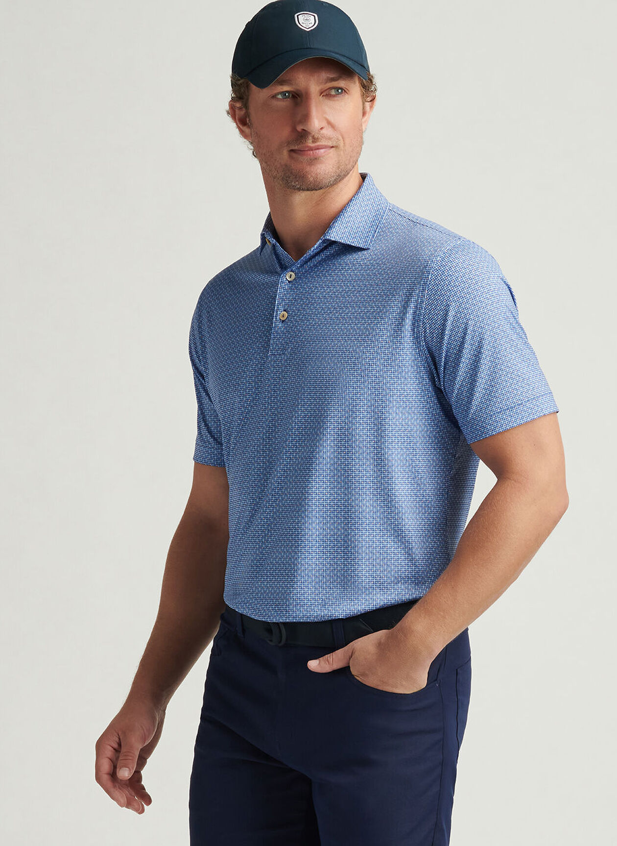 JUBILEE PERFORMANCE JERSEY POLO - BLUE SEA