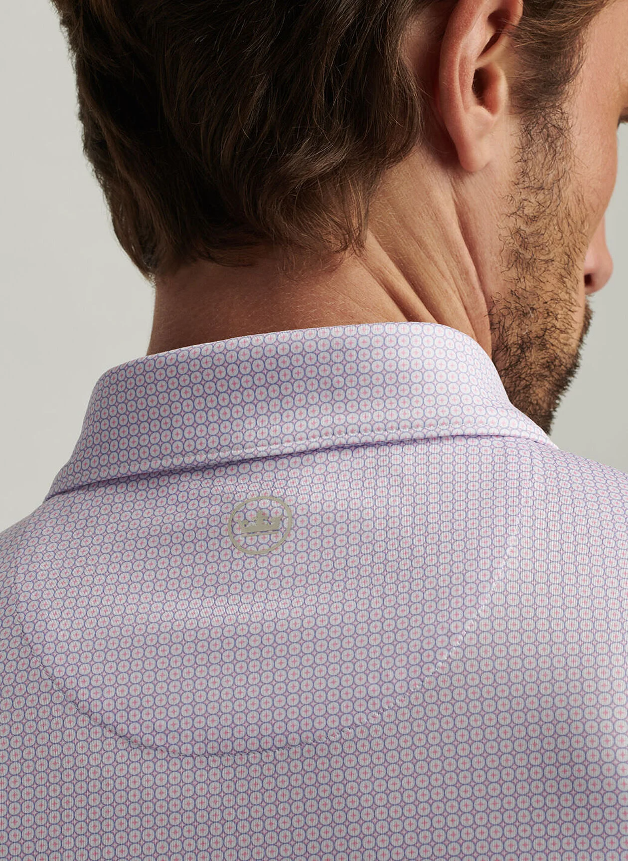 ORBIT PERFORMANCE JERSEY POLO - WHITE/BLUE SEA
