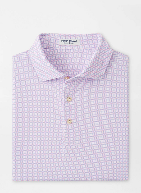 ORBIT PERFORMANCE JERSEY POLO - WHITE/BLUE SEA