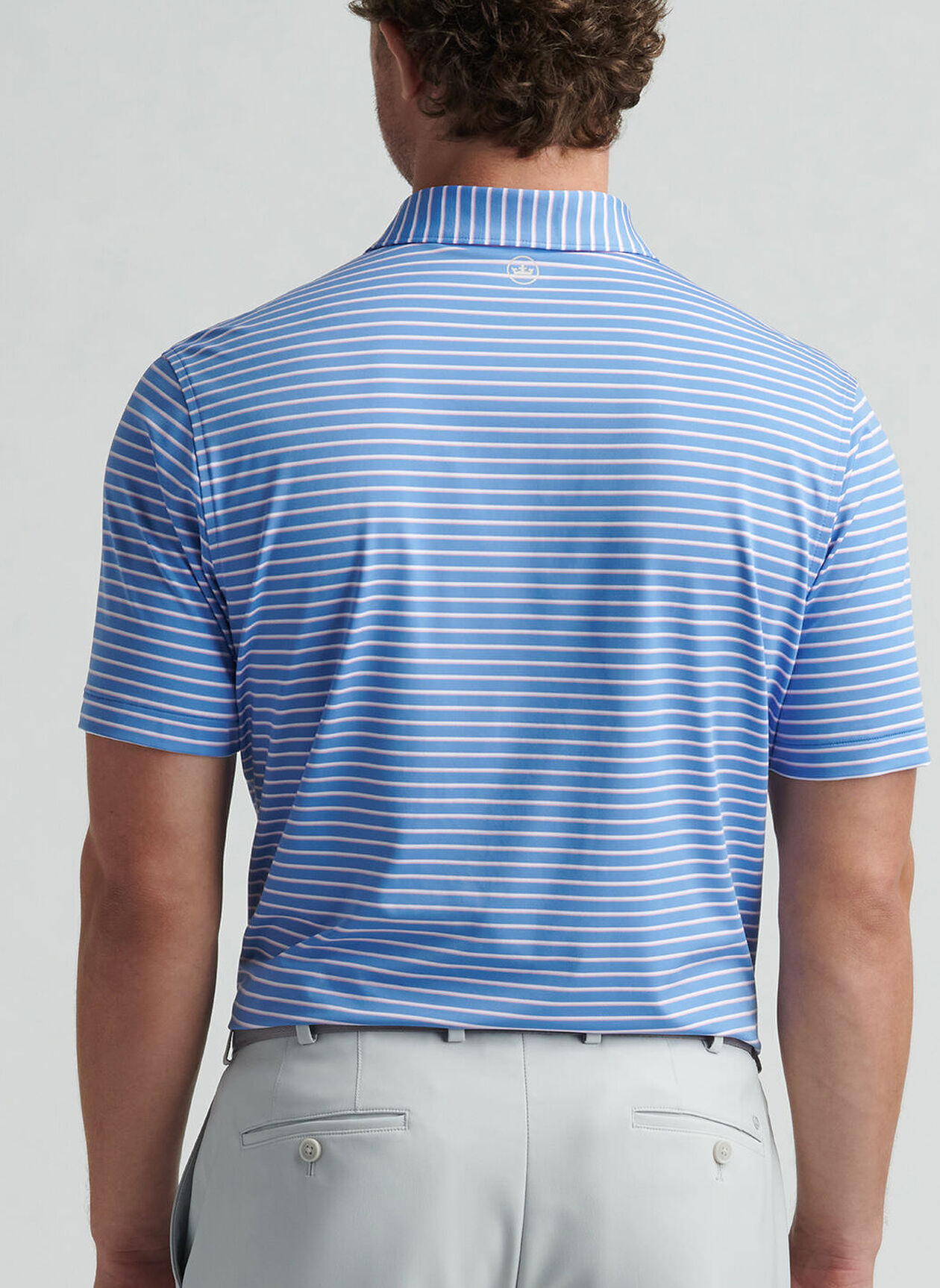 DUNNES PERFORMANCE JERSEY POLO - BLUE SEA