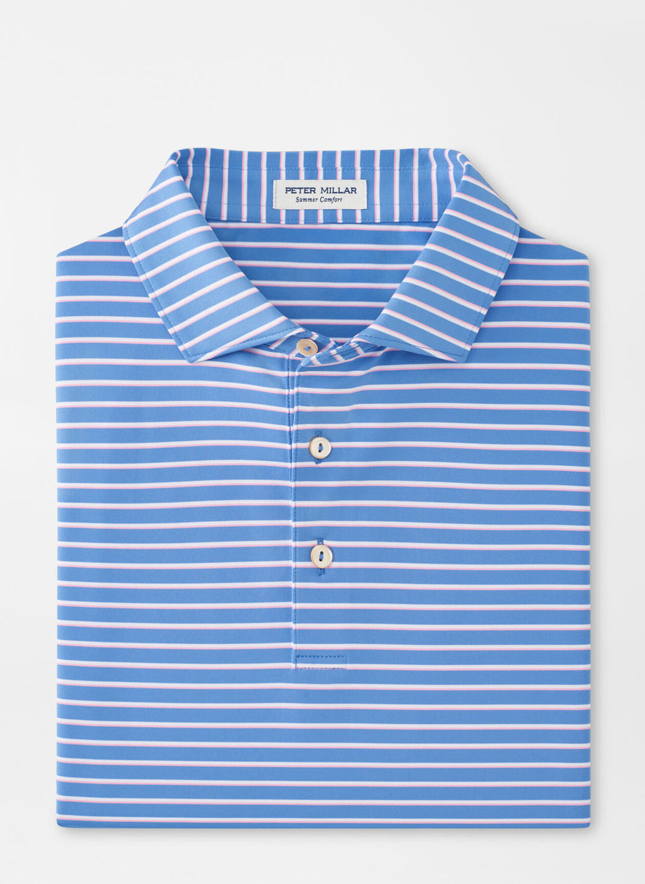 DUNNES PERFORMANCE JERSEY POLO - BLUE SEA
