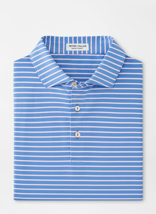 DUNNES PERFORMANCE JERSEY POLO - BLUE SEA