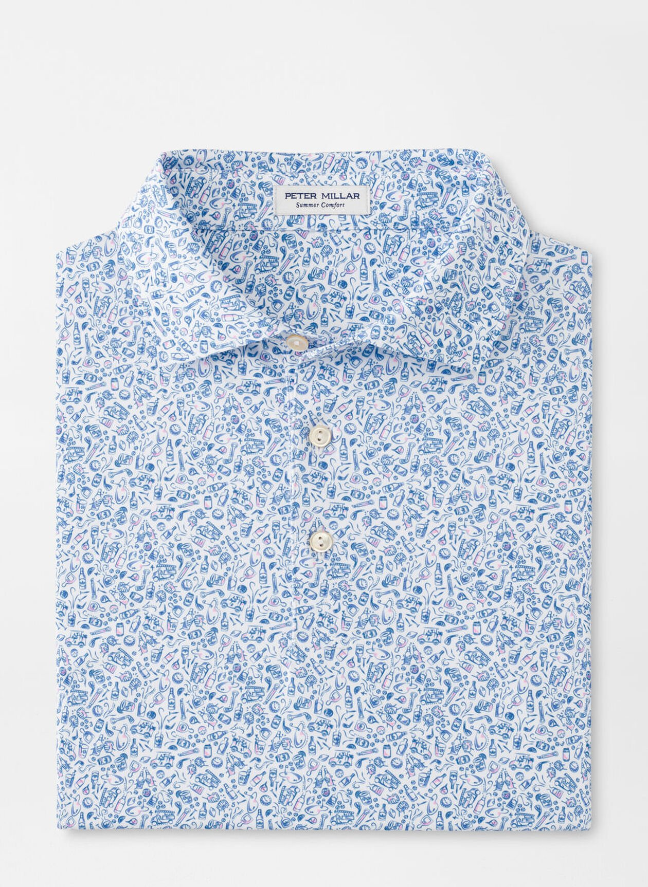 BAR FOR THE COURSE PERFORMANCE JERSEY POLO - WHITE
