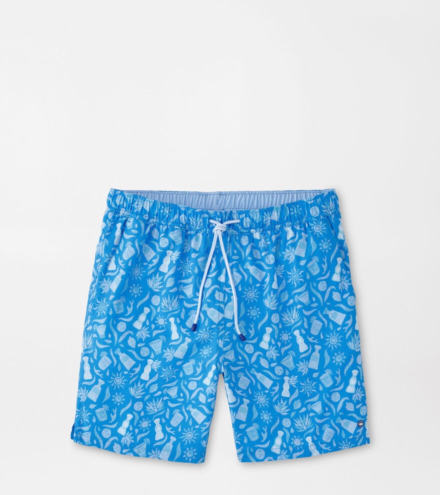 SALTWATER SPIRITS SWIM TRUNK - BLUE MACAW