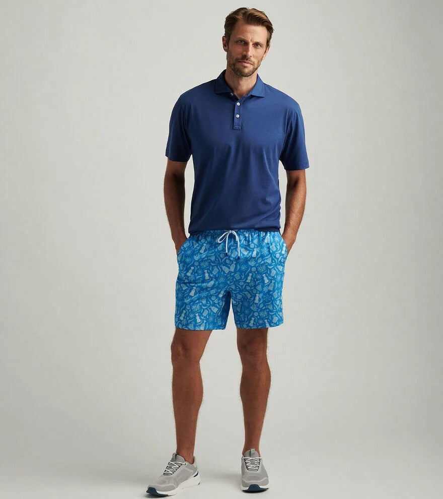 SALTWATER SPIRITS SWIM TRUNK - BLUE MACAW