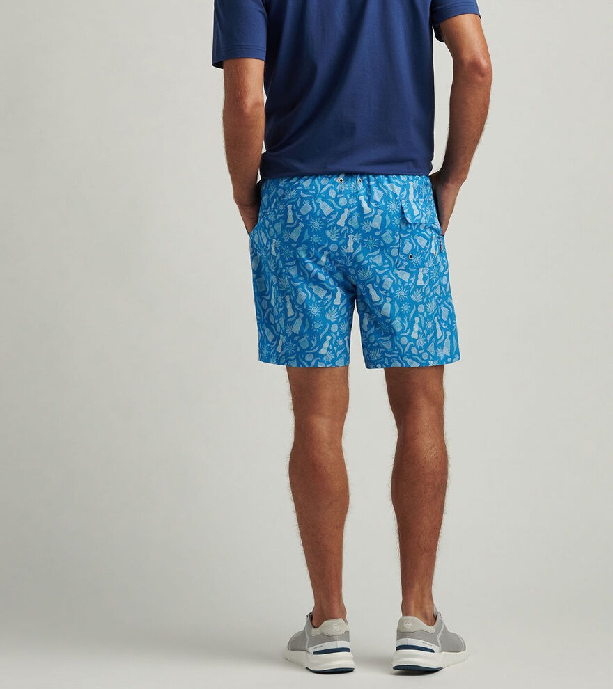 SALTWATER SPIRITS SWIM TRUNK - BLUE MACAW