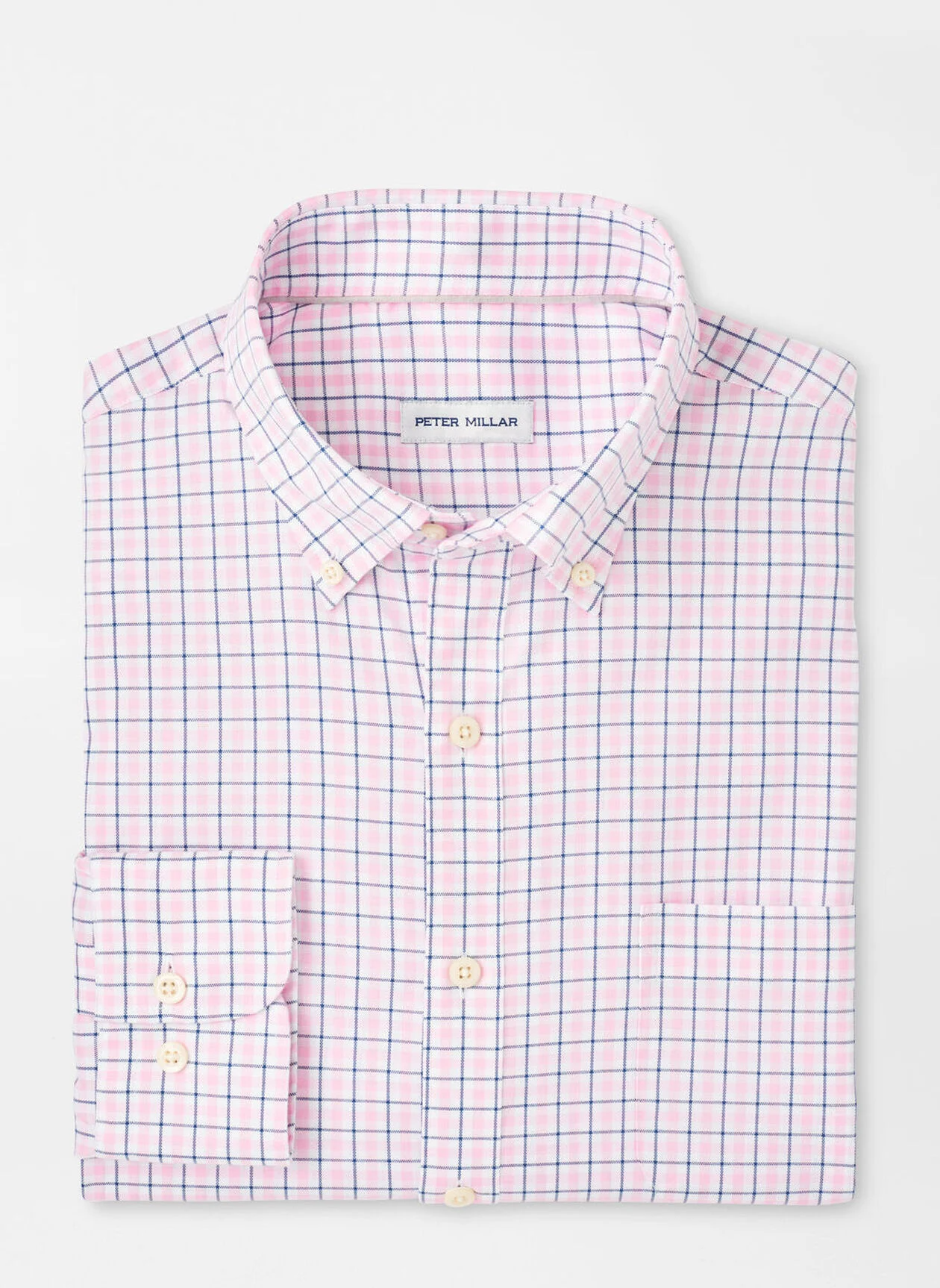 CASPIAN PERFECT PINPOINT COTTON STRETCH SHIRT - PALMER PINK