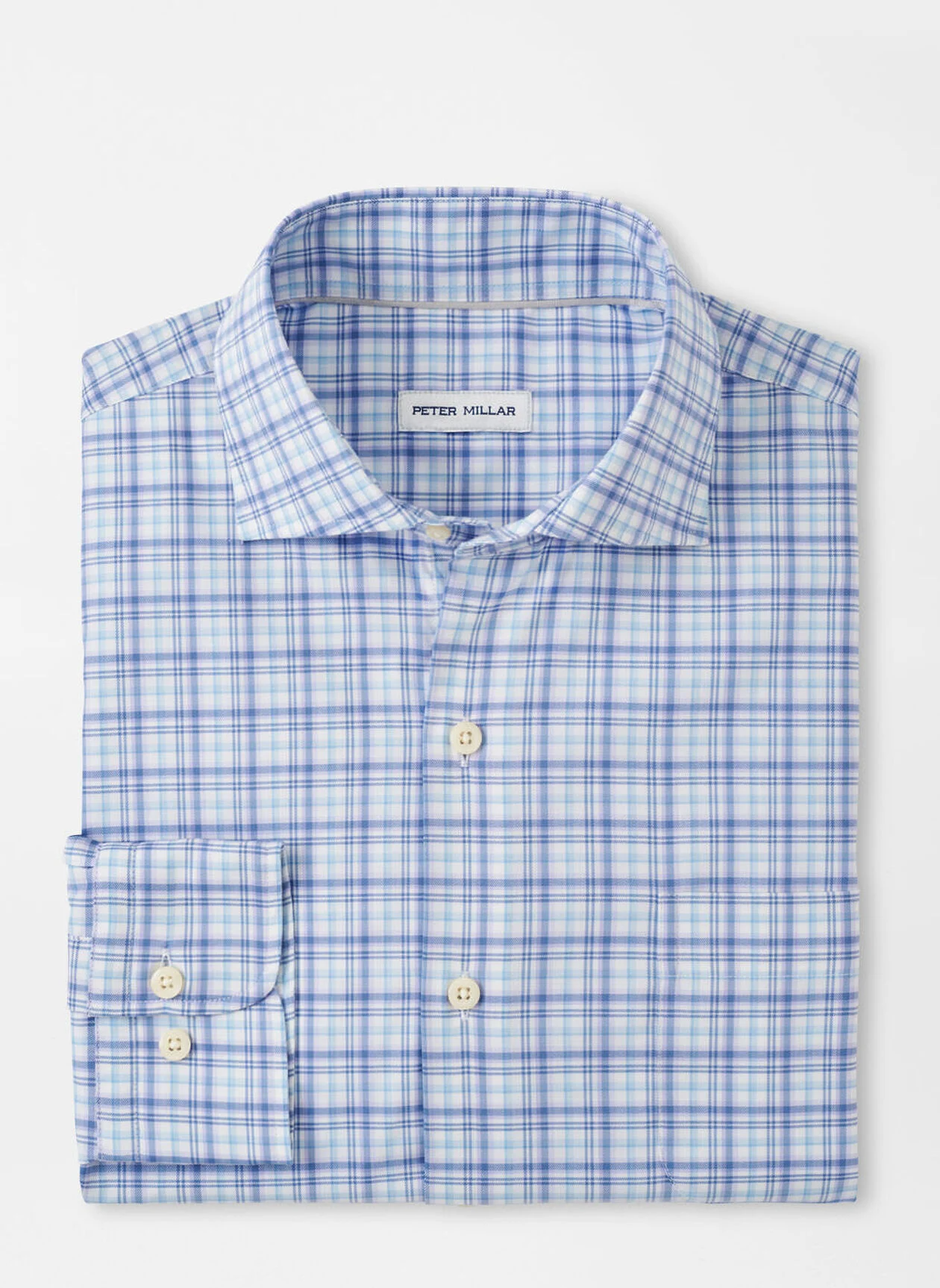 GARROW CROWN LITE COTTON STRETCH SHIRT - BLUE FREESIA