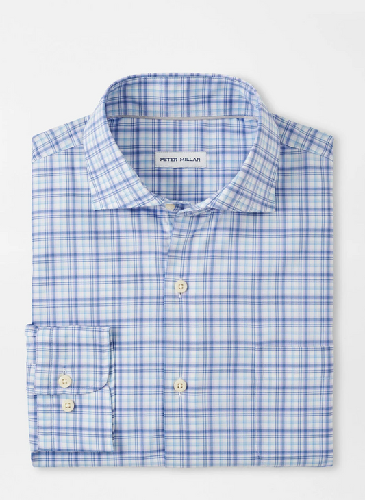 GARROW CROWN LITE COTTON STRETCH SHIRT - BLUE FREESIA