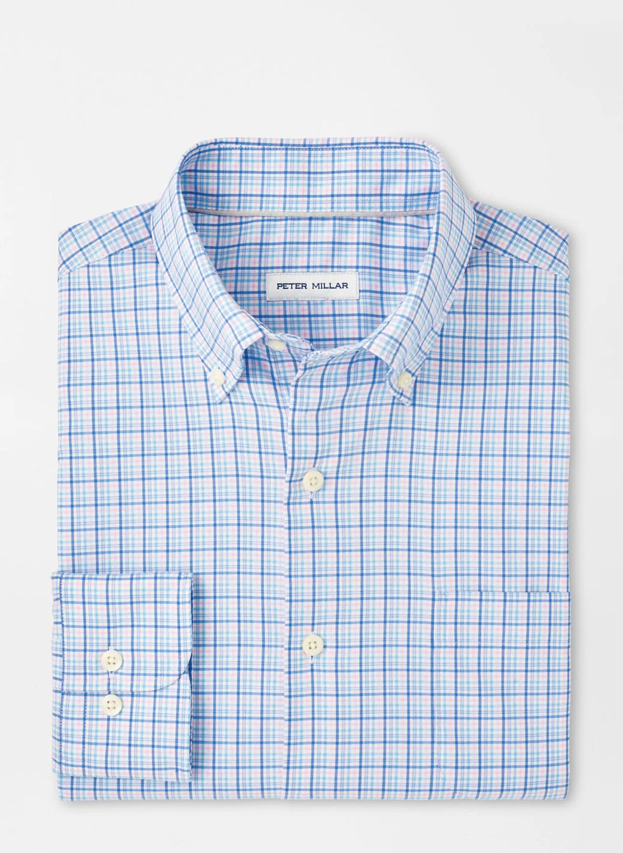 ALBERT CROWN LITE COTTON STRETCH SHIRT - BLUE POPPY