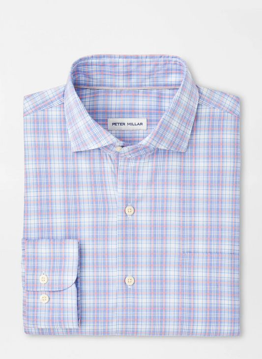 WINDERMERE CROWN LITE COTTON STRETCH SHIRT - BLUE POPPY
