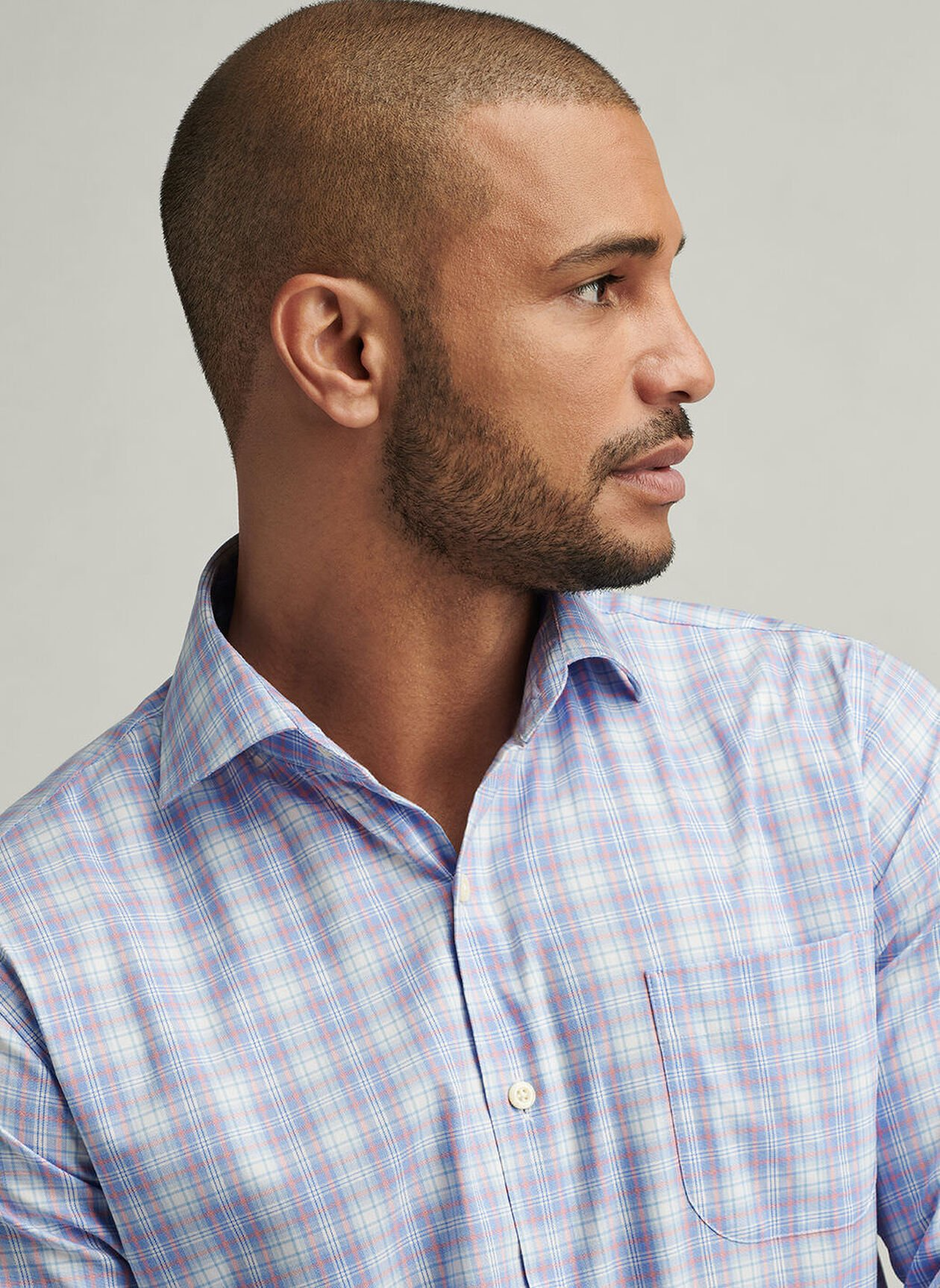WINDERMERE CROWN LITE COTTON STRETCH SHIRT - BLUE POPPY