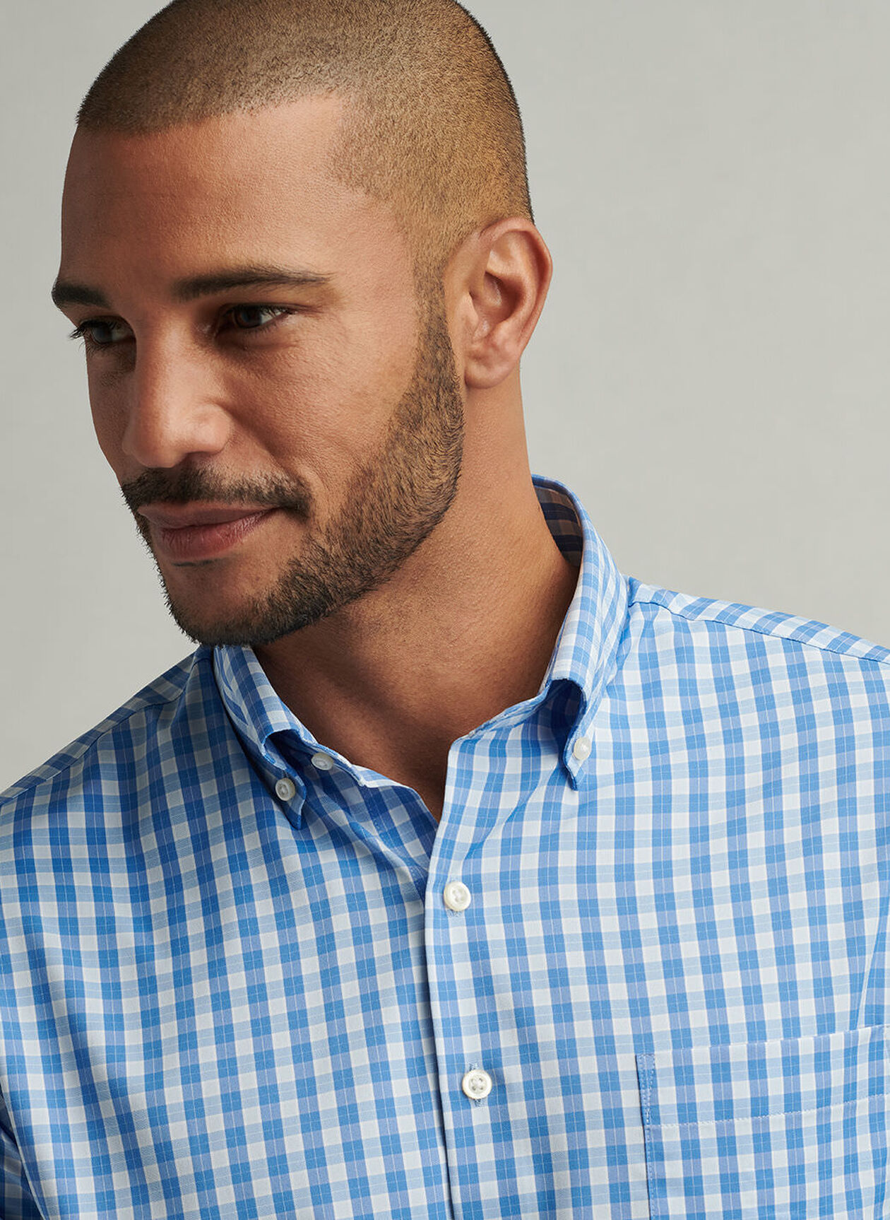 LEVEN PERFORMANCE TWILL SHIRT - BLUE POPPY