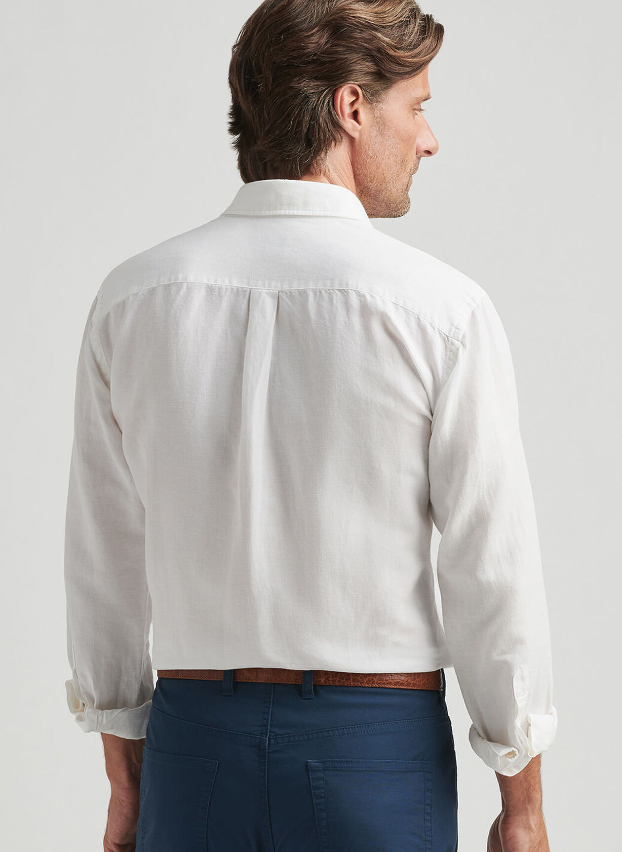 CANAL LINEN COTTON SHIRT - WHITE