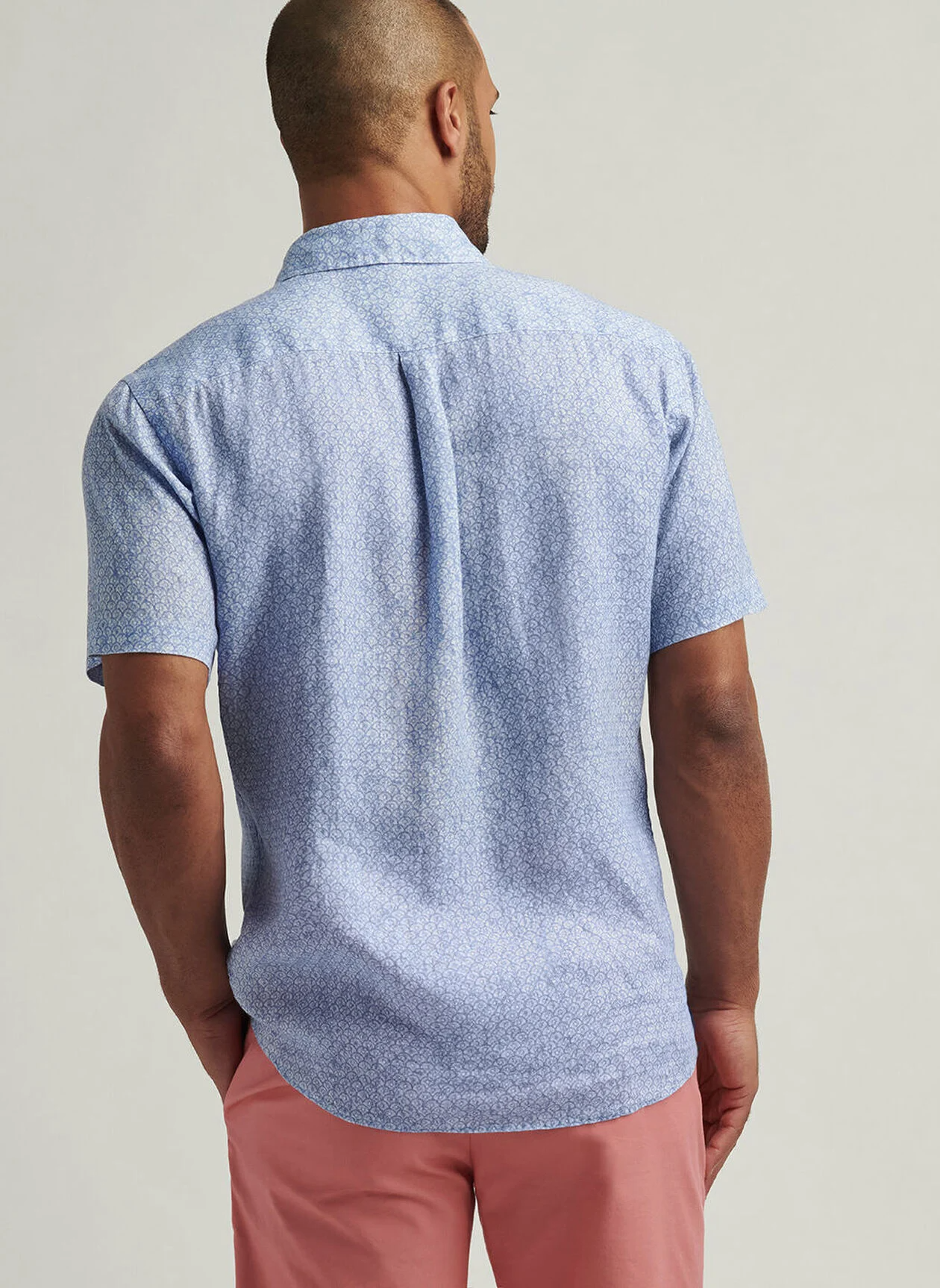 CHAMPLAIN LINEN SHIRT - BLUE FREESIA