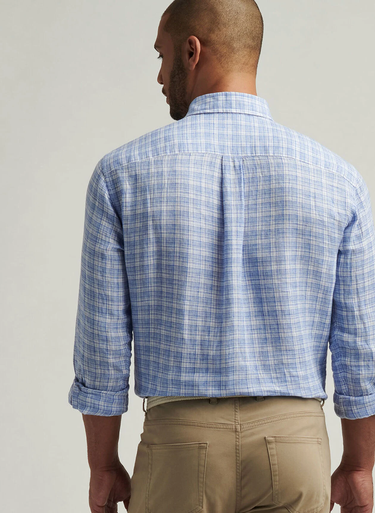 CHILWA LINEN SHIRT - BLUE POPPY