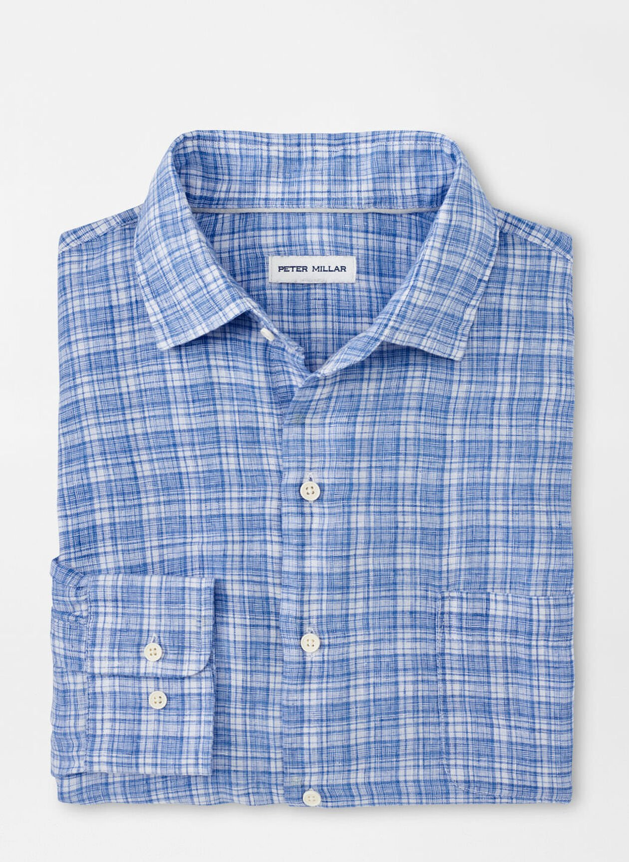 CHILWA LINEN SHIRT - BLUE POPPY