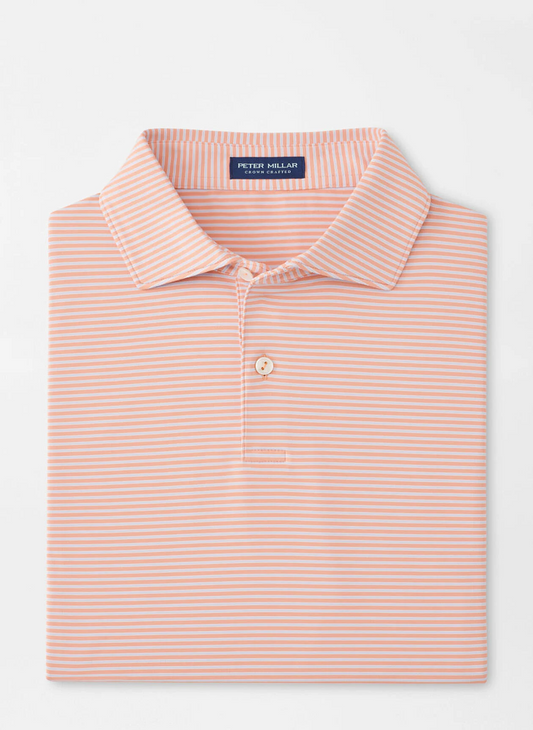 AMBROSE PERFORMANCE JERSEY POLO - PARADISE ORANGE