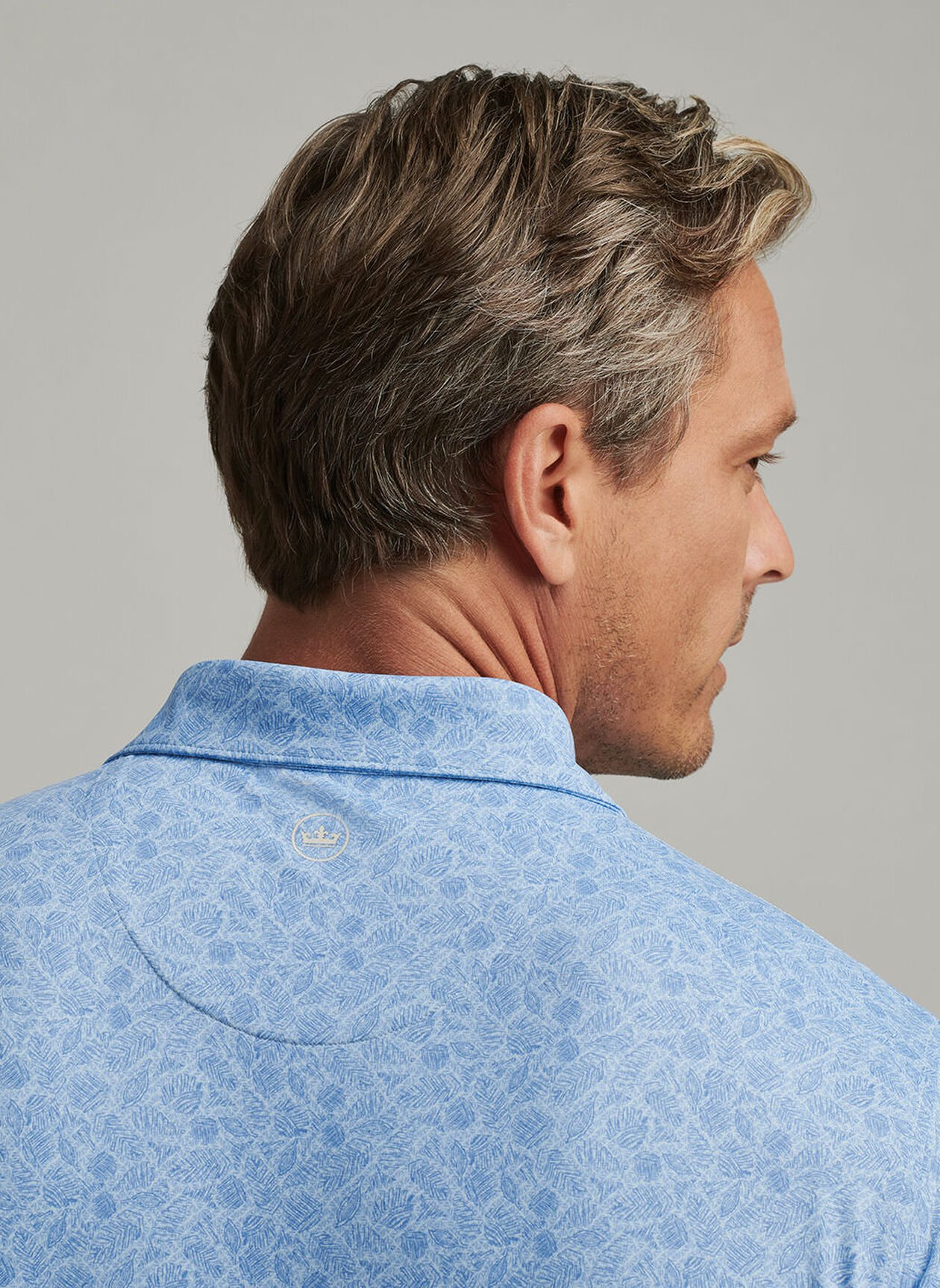 BOTANICAL PERFORMANCE JERSEY POLO - BLUE FROST