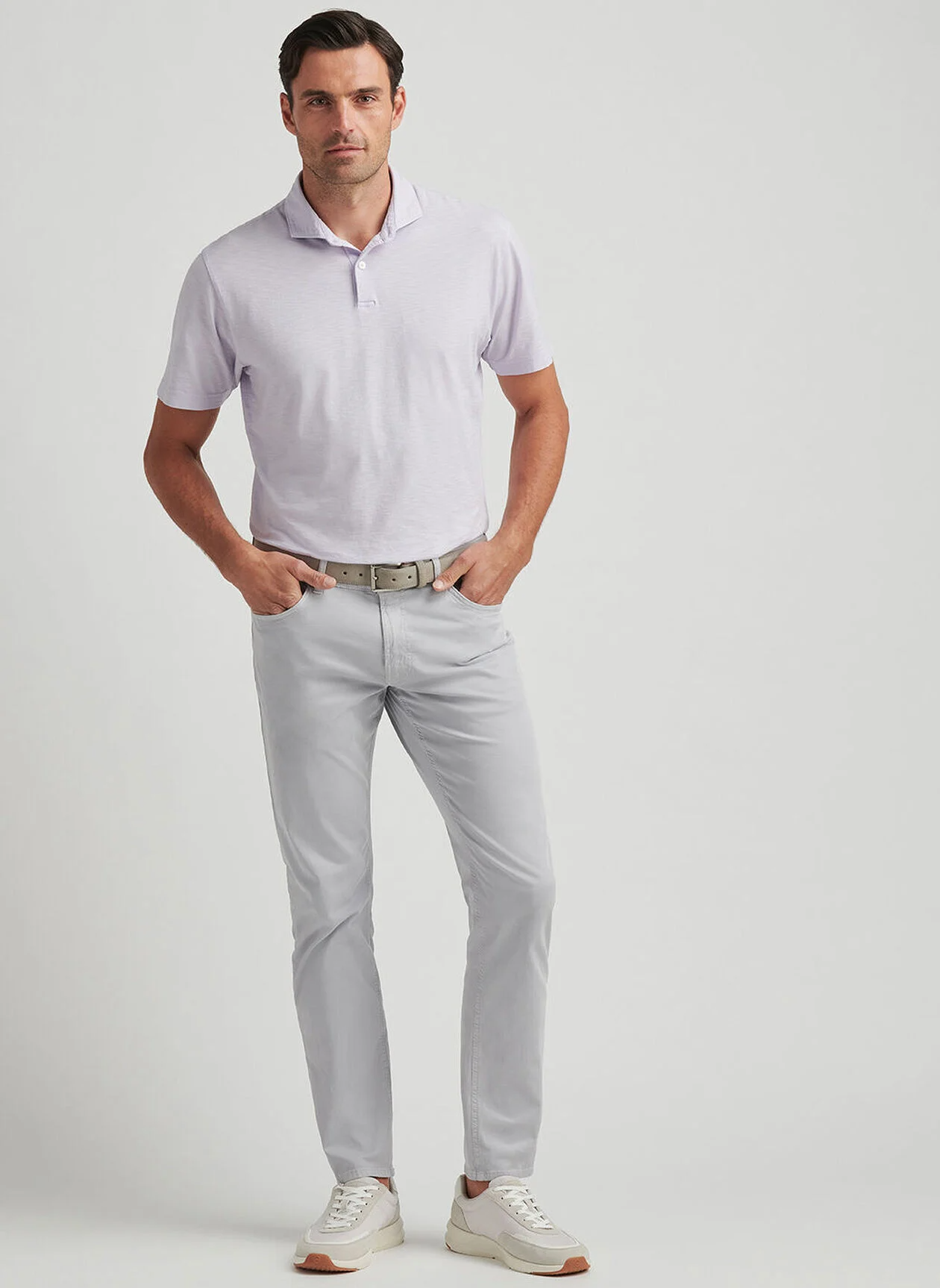 JOURNEYMAN SHORT SLEEVE POLO - LAVENDER MOON