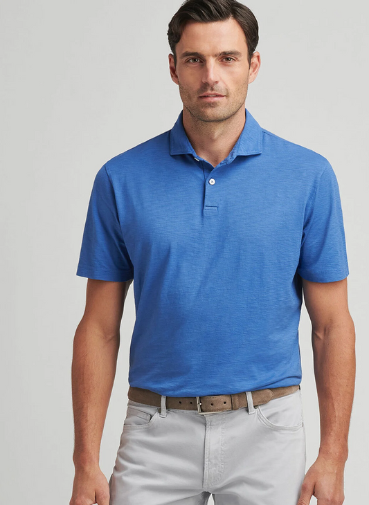 JOURNEYMAN SHORT SLEEVE POLO - OCEAN BLUE
