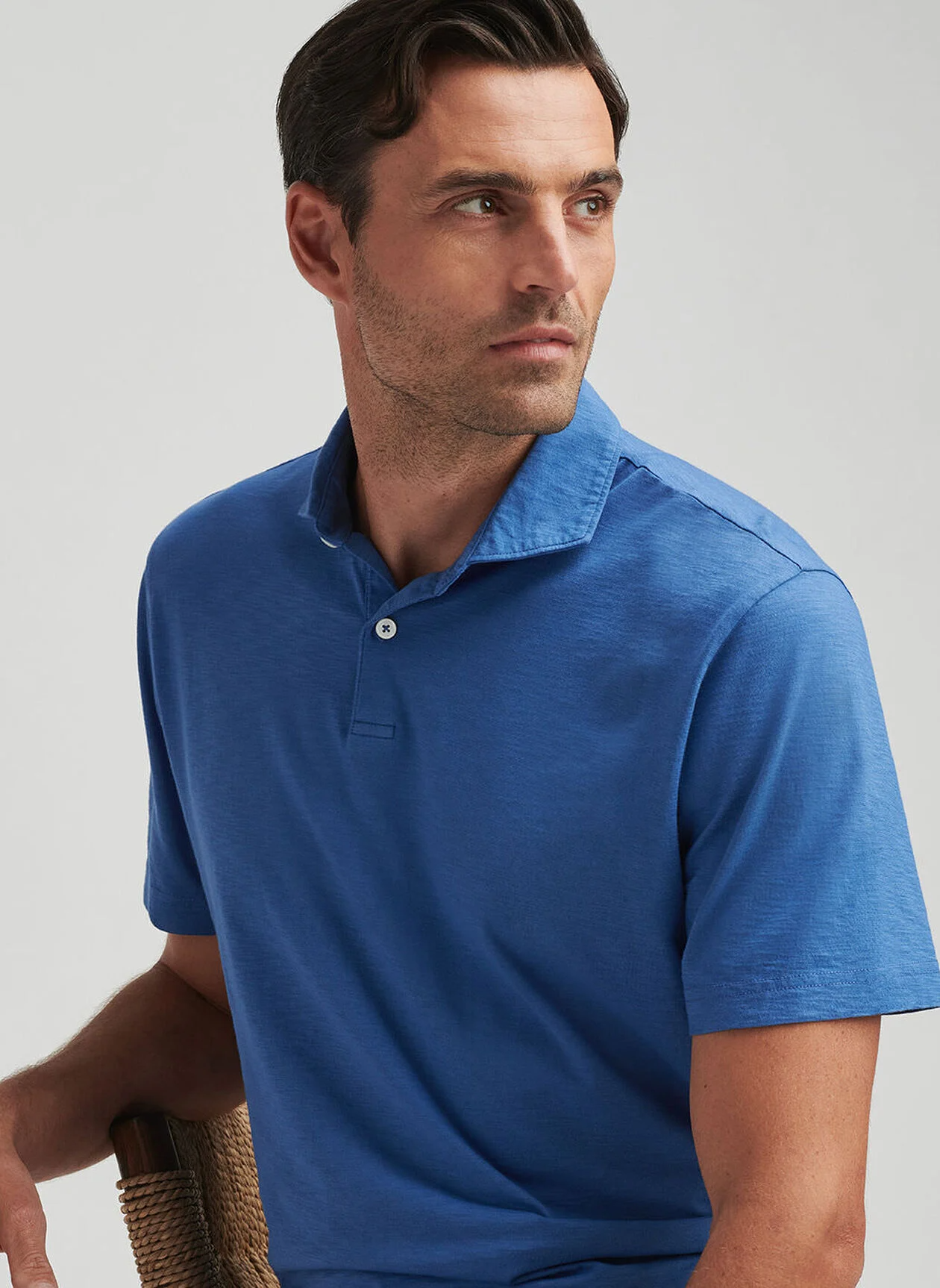 JOURNEYMAN SHORT SLEEVE POLO - OCEAN BLUE