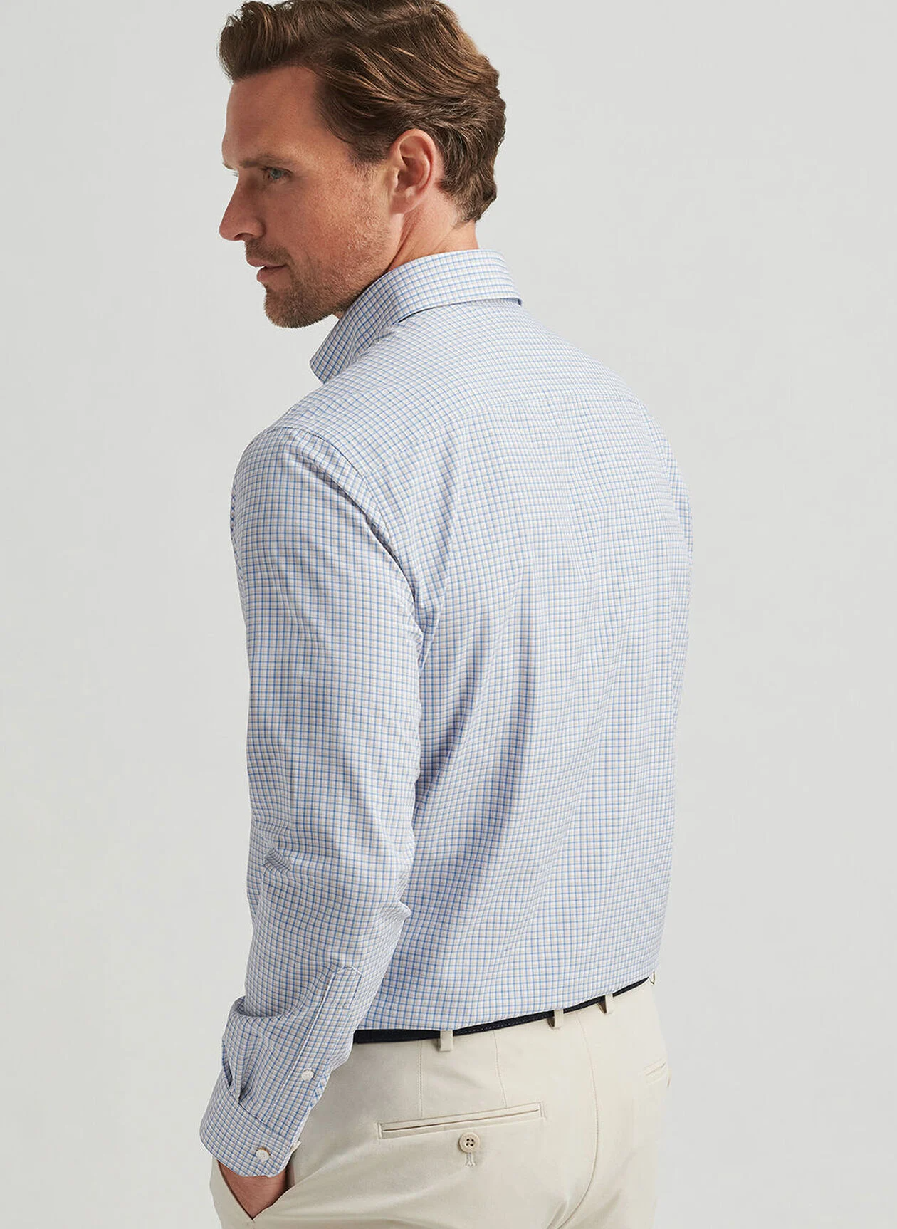 ROLLINS PERFORMANCE POPLIN SHIRT - FOUNTAIN BLUE