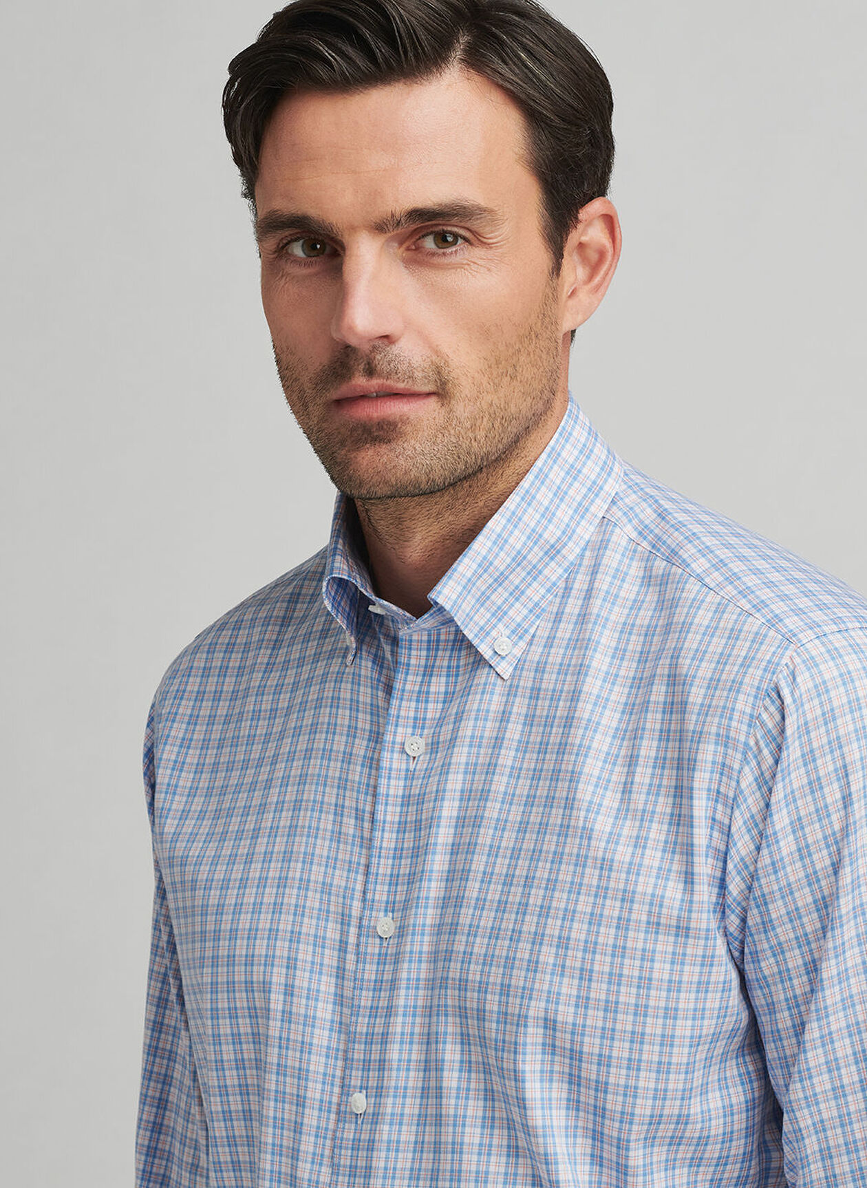 PORTOFINO COTTON SHIRT - FOUNTAIN BLUE