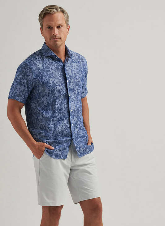 AMALFIN LINEN SHIRT - INDIGO