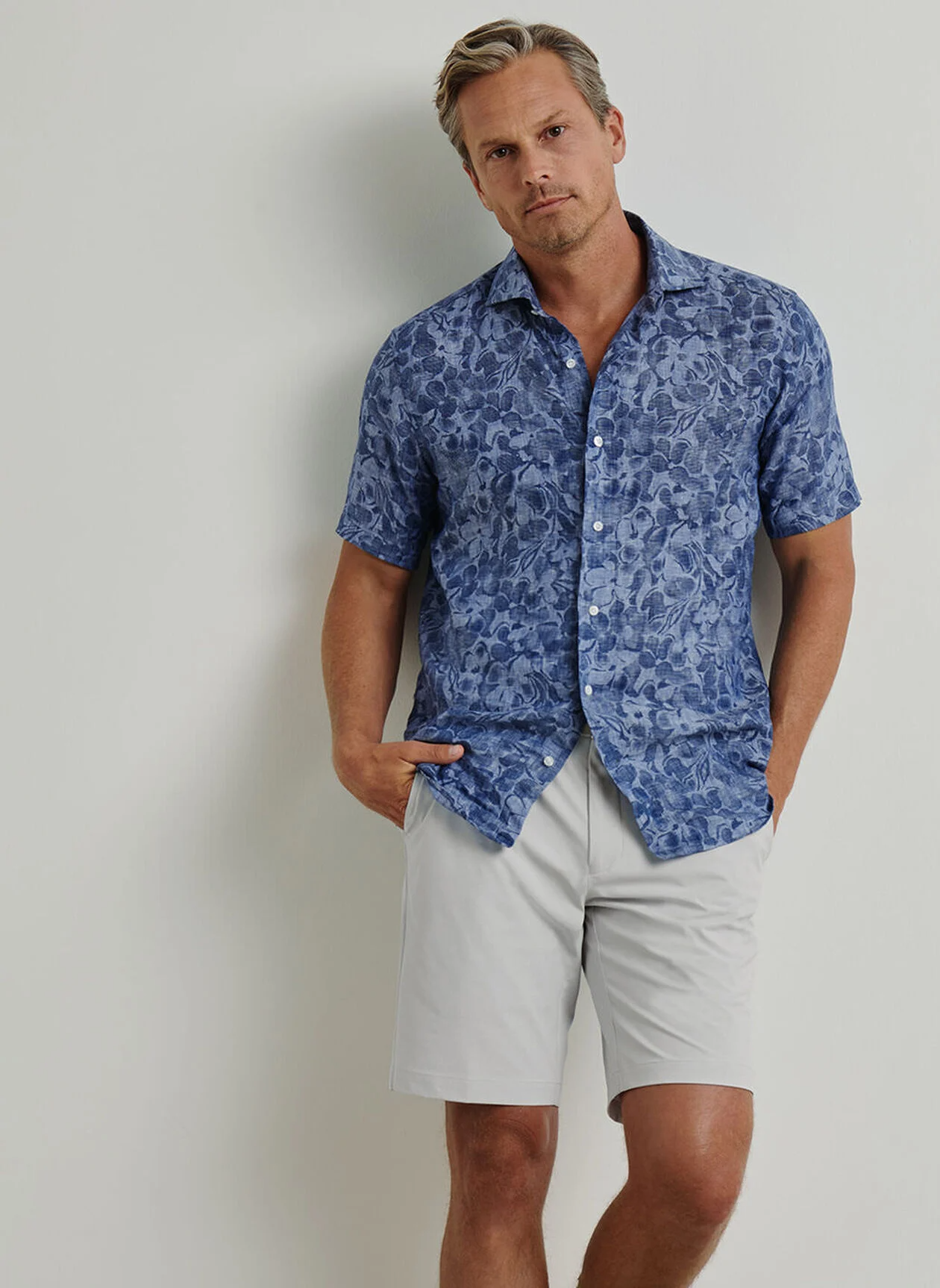 AMALFIN LINEN SHIRT - INDIGO
