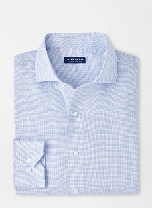 ASTINO LINO CHECK SHIRT - BLUE FROST