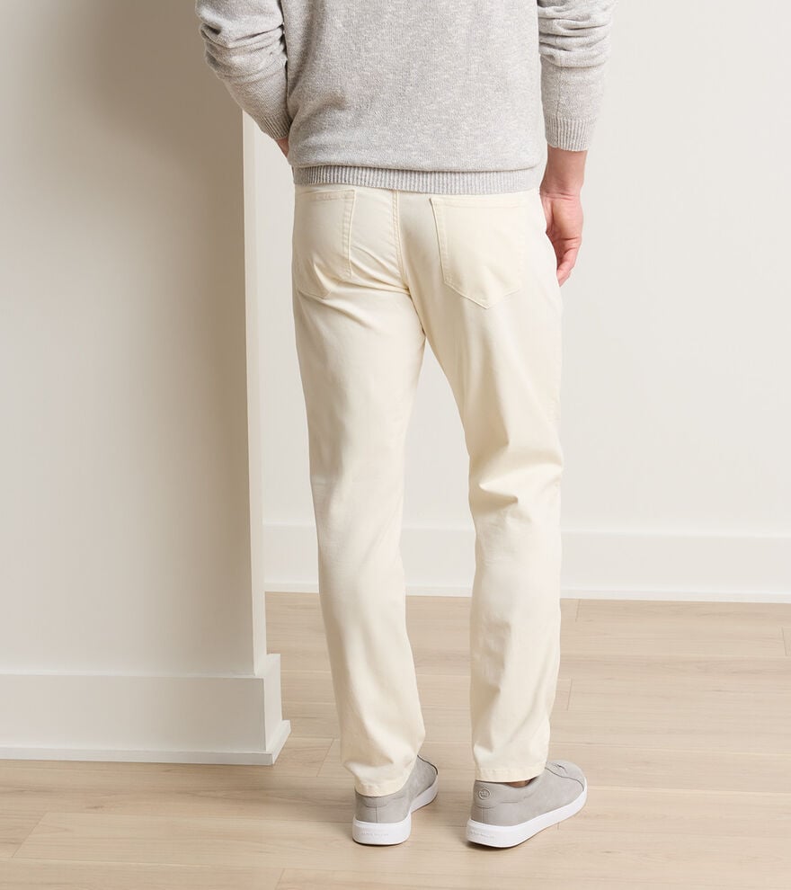 SIGNATURE SATEEN FIVE POCKET PANT - IVORY